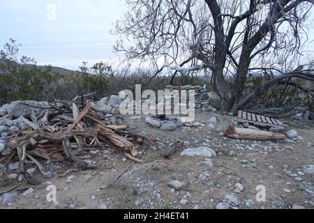 Sol du désert dans le bassin de la tularosa du Nouveau-Mexique Banque D'Images