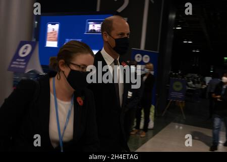 Glasgow, Royaume-Uni.Le Prince William participe à la 26e Conférence des Nations Unies sur les changements climatiques, connue sous le nom de COP26, à Glasgow, au Royaume-Uni, le 2 novembre 2021.Photo: Jeremy Sutton-Hibbert/Alamy Live News. Banque D'Images