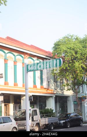 Joo Chiat Street, China Town, Singapour (avril 2014) Banque D'Images