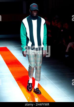 COLLECTION AUTOMNE/HIVER 2017 DE MSGM.Milan, le 18 janvier 2017 Banque D'Images