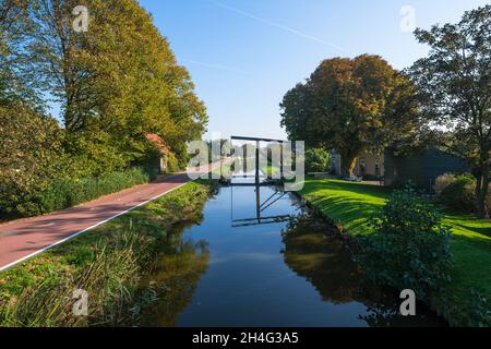 Paysage du canal POLDER près de Rotterdam, pays-Bas Banque D'Images