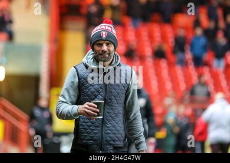 LONDRES, ROYAUME-UNI.2 NOVEMBRE Paul Warne gérant de Rotherham United lors du match Sky Bet League 1 entre Charlton Athletic et Rotherham United à The Valley, Londres, le mardi 2 novembre 2021.(Credit: Tom West | MI News) Credit: MI News & Sport /Alay Live News Banque D'Images