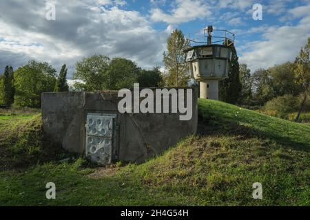 Vestiges de la frontière intérieure historique de l'Allemagne. Banque D'Images