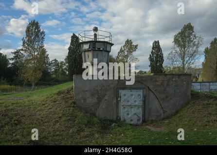 Vestiges de la frontière intérieure historique de l'Allemagne. Banque D'Images