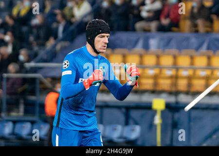 Villarreal, Espagne.02 novembre 2021.Guillaume Faivre de Berner Sport Club jeunes garçons en action pendant la Ligue des champions de l'UEFA groupe F, match de football entre Villarreal CF et Berner Sport Club jeunes garçons à Estadio de la Ceramica.(score final; Villarreal CF 2:0 BSC jeunes garçons) crédit: SOPA Images Limited/Alay Live News Banque D'Images