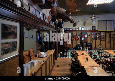 Restaurant bar-salon de l'Occidental Hotel à Buffalo.Wyoming.USA Banque D'Images