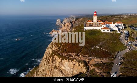 Phare de Cabo da Roca, Cabo da Roca, Portugal Banque D'Images