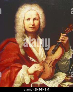 Un portrait du compositeur italien Antonio Vivaldi Banque D'Images