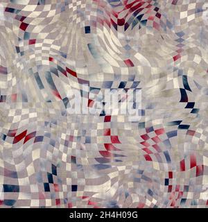 Motif à carreaux ondulées sans couture pour l'impression Banque D'Images