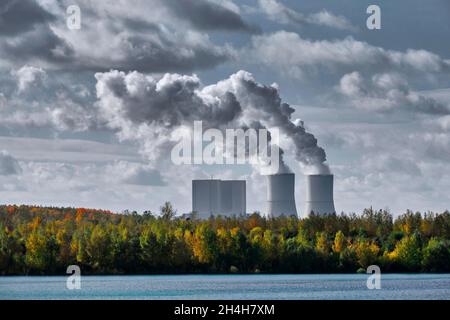 Centrale électrique au lignite de Lippendorf, municipalité de Neukieritzsch près de Leipzig, Saxe, Allemagne Banque D'Images