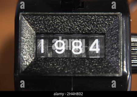 Compteur de calcul affichant un nombre de 1984 Banque D'Images