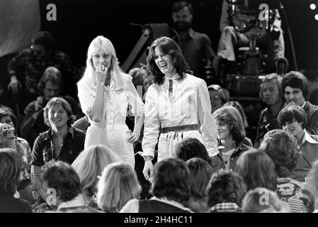 1976-10-10Un groupe de pop suédois Abba, Agnetha Faltskog Anni-Frid Lyngstad, à Varsovie.Photo: Bjorn Larsson Ask / Kamerabild / TT / code 3020 Banque D'Images