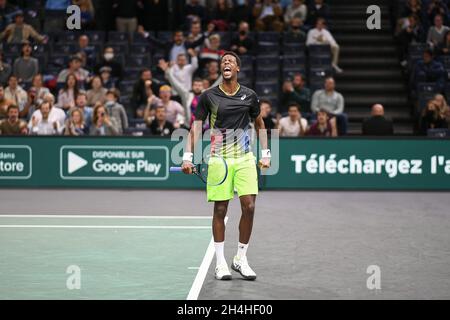 Paris, France, le 2 novembre 2021, Gael Monfils de France pendant le Rolex Paris Masters 2021, ATP Masters 1000 tennis Tournament, le 2 novembre 2021 au Accor Arena de Paris, France - photo: Victor Joly/DPPI/LiveMedia crédit: Agence photo indépendante/Alay Live News Banque D'Images