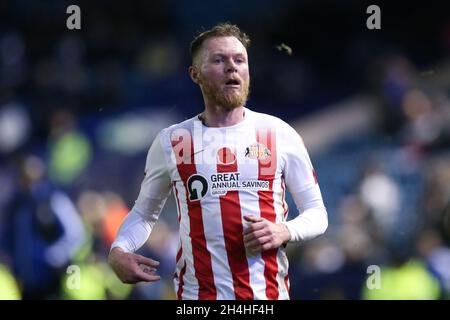 Sheffield, Angleterre, le 2 novembre 2021.Aiden O'Brien de Sunderland pendant le match de la Sky Bet League 1 à Hillsborough, Sheffield.Crédit photo à lire: Isaac Parkin / Sportimage crédit: Sportimage / Alay Live News Banque D'Images