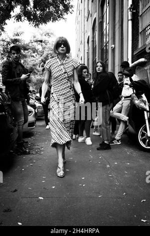 Rédacteur en chef de Vogue Anna Wintour à la collection Fendi Printemps / été 2017, Milan 22 septembre 2016 Banque D'Images