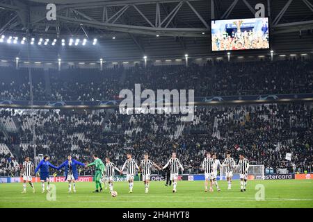 Turin, Piémont, Italie.2 novembre 2021.Turin, Italie-02 novembre 2021 : rencontre du groupe H de l'UEFA Champions League entre Juventus et Zenit Saint-Pétersbourg au stade Allianz le 2 novembre 2021 à Turin, Italie (Credit image: © Stefano Guidi/ZUMA Press Wire) Banque D'Images