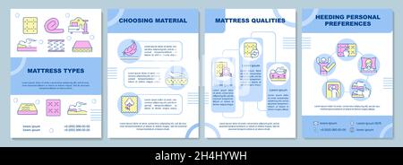 Choix du modèle de brochure sur le matelas Illustration de Vecteur