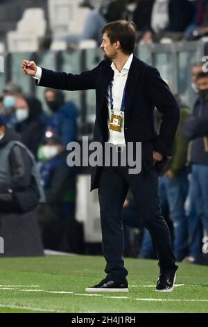 Turin, Piémont, Italie.2 novembre 2021.Turin, Italie-02 novembre 2021 : rencontre du groupe H de l'UEFA Champions League entre Juventus et Zenit Saint-Pétersbourg au stade Allianz le 2 novembre 2021 à Turin, Italie (Credit image: © Stefano Guidi/ZUMA Press Wire) Banque D'Images