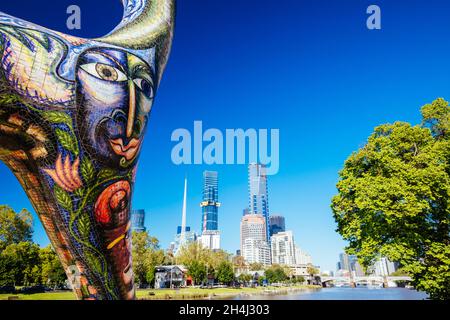 Angel Sculpture à Melbourne en Australie Banque D'Images