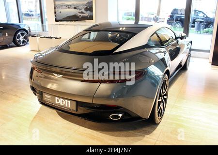 Kiev, Ukraine - 2 septembre 2017 : Aston Martin DB11.Nouvelle voiture Banque D'Images