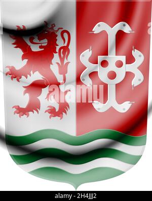 Blason Beekdaelen, Limbourg.Pays-Bas.Illustration 3D. Banque D'Images