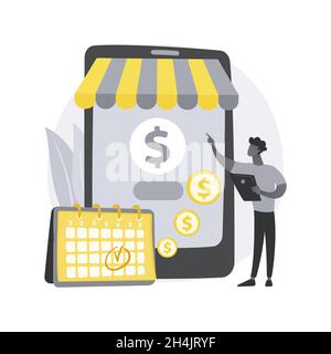 Illustration du vecteur de concept abstrait de report de paiement. Illustration de Vecteur