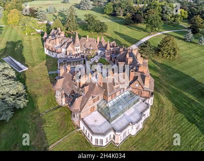 france, Seine-et-Marne, Gretz-Armainvilliers, le château de style normand Banque D'Images