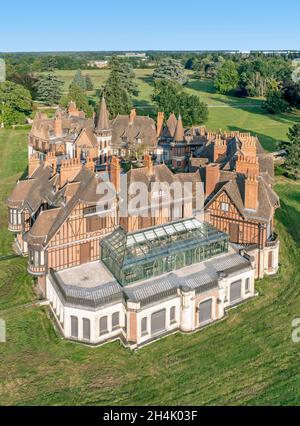 france, Seine-et-Marne, Gretz-Armainvilliers, le château de style normand Banque D'Images