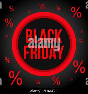 Modèle d'affiche de solde du Vendredi fou.Bannière super discount.Conception à plat vectorielle. Illustration de Vecteur