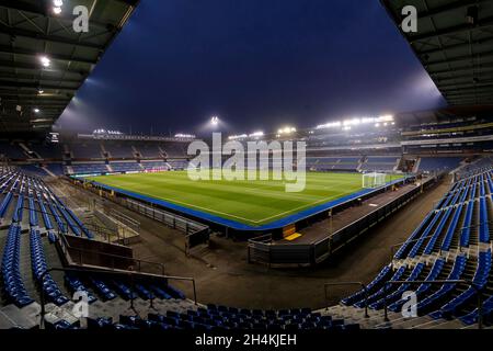 Genk, Belgique.03ème novembre 2021.Un point de vue général (GV) de l'arène Cegeka avant le match de l'UEFA Europa League Group H entre KRC Genk et West Ham United le 3 novembre 2021 à Genk, Belgique.(Photo de Daniel Chesterton/phcimages.com) Credit: PHC Images/Alamy Live News Banque D'Images