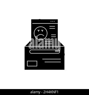Icône ligne couleur harcèlement Internet. Pictogramme pour page Web, application mobile, Promo. Élément de conception UI UX GUI. Contour modifiable. Illustration de Vecteur