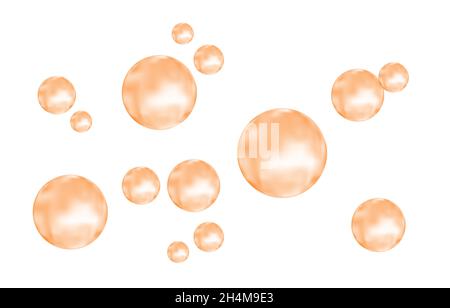 Bulles de chocolat au lait réalistes isolées sur fond blanc.texture vectorielle 3d. Illustration de Vecteur