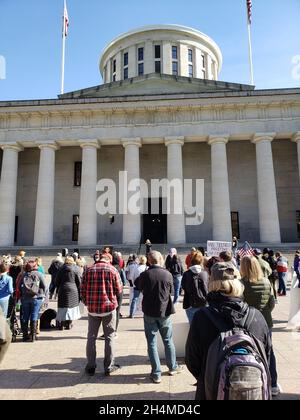 Health Freedom Rally, capitole de l'État de l'Ohio, Columbus, Ohio Banque D'Images