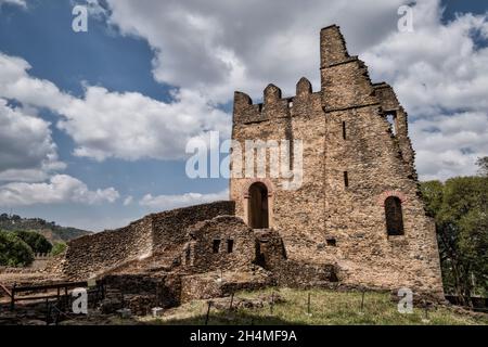 Châteaux à Gondar, Ahmara, Éthiopie Banque D'Images