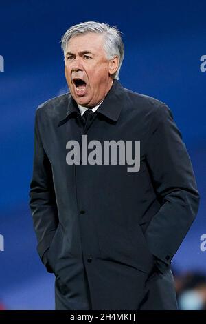 Madrid, Madrid, Espagne.3 novembre 2021. Lors du match de football de la Ligue des Champions entre Real Madrid et Shakhtar Donetsk au stade Santiago Bernabeu à Madrid, Espagne, 3 novembre 2021 crédit: Ruben Albarran/ZUMA Wire/Alamy Live News Banque D'Images