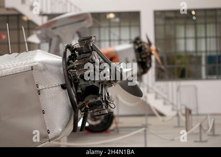 Exposition d'avions au Deutsches Museum Flugwerft Schleißheim - Munich (Allemagne) Banque D'Images