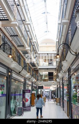 Victorian Silver Arcade, Silver Street, City Centre, City of Leicester, Leicestershire,Angleterre, Royaume-Uni Banque D'Images