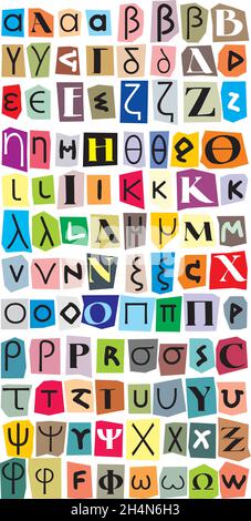 Alphabet grec Illustration de Vecteur