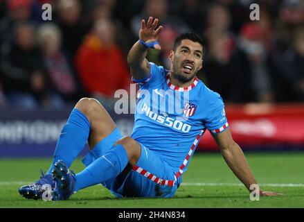 Liverpool, Angleterre, le 3 novembre 2021.Luis Suarez de l'Atletico Madrid lors du match de l'UEFA Champions League à Anfield, Liverpool.Crédit photo à lire: Darren Staples / Sportimage crédit: Sportimage / Alay Live News Banque D'Images