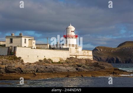 Phare de Cromwell point, Valentia Isalnd, comté de Kerry, Irlande Banque D'Images