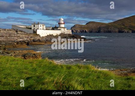 Phare de Cromwell point, Valentia Isalnd, comté de Kerry, Irlande Banque D'Images