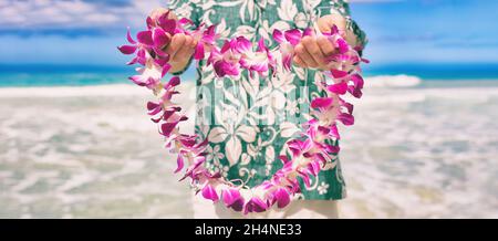 Lot De 10 Colliers Hawaïens Multicolores – 100 Cm, Polyester, Fête à Thème, Plage, Luau