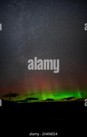 Croftamie , Écosse, Royaume-Uni.4 novembre, 2021. Capturé près de la croftamie juste à l'extérieur de bearsden l'aurora borealis illuminé le ciel ce soir dans un spectacle magique crédit: Glaphoto/Alamy Live News Banque D'Images