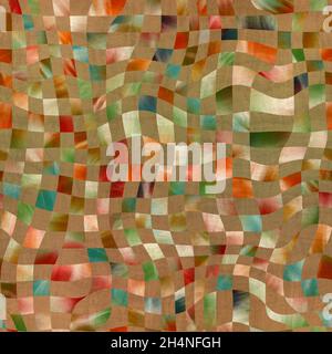 Motif à carreaux ondulées sans couture pour l'impression Banque D'Images