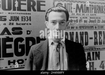 PARIS, FRANCE - 29 novembre 1939 - Portrait du jeune surréaliste artiste espagnol Salvador Dali - photo: Geopix/Carl van Vechten Banque D'Images