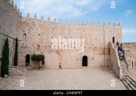 Cour du château, Château de Peniscola, Espagne Banque D'Images