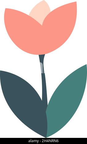 Fleur de tulipe, flore en vecteur de fleur Illustration de Vecteur