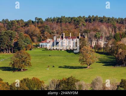 Old Lodge Edwardian Mansion à Ashdown Forest, East Sussex, Angleterre, Royaume-Uni. Banque D'Images