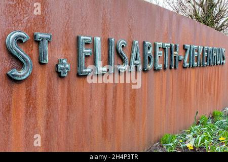 Tilburg, pays-Bas.Entrée principale de l'hôpital ETZ Elisabeth, où le mercredi 26 février 2020 le premier patient hollandais Corona / COVID-19 de Loon op Zand a été soumis en quataaine pour le traitement du virus. Banque D'Images