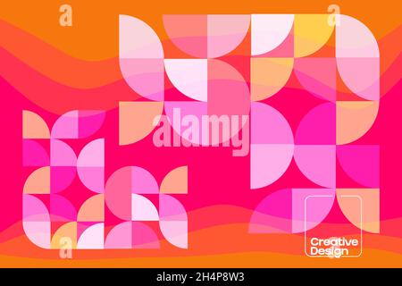 Illustration EPS vectorielle géométrique colorée en forme de fluide et design créatif. Illustration de Vecteur